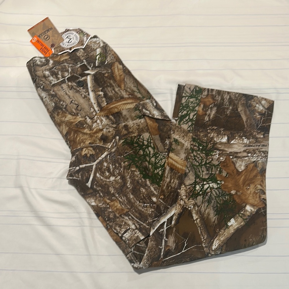 Camouflage Cargo Pants with Leafy Design